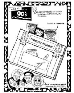 Facts de los 90s, serie gráfica por Blumpi: tarjetas coleccionables
