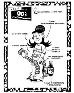 Facts de los 90s, serie gráfica por Blumpi: la era cool
