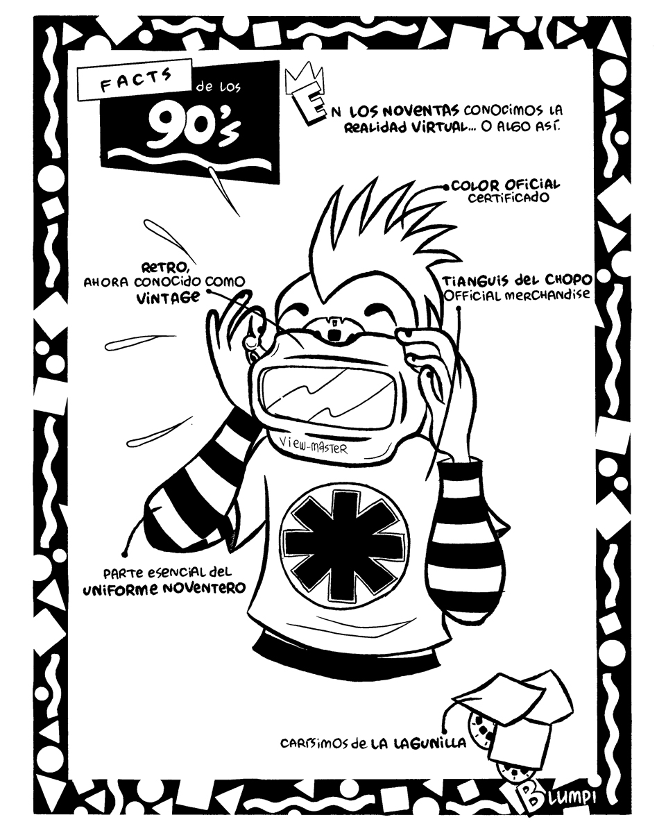Facts de los 90s, serie gráfica por Blumpi: la realidad virtual