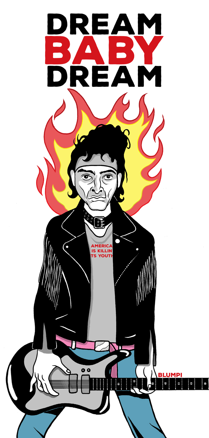 Retrato de Alan Vega, por Jorge Flores, Blumpi