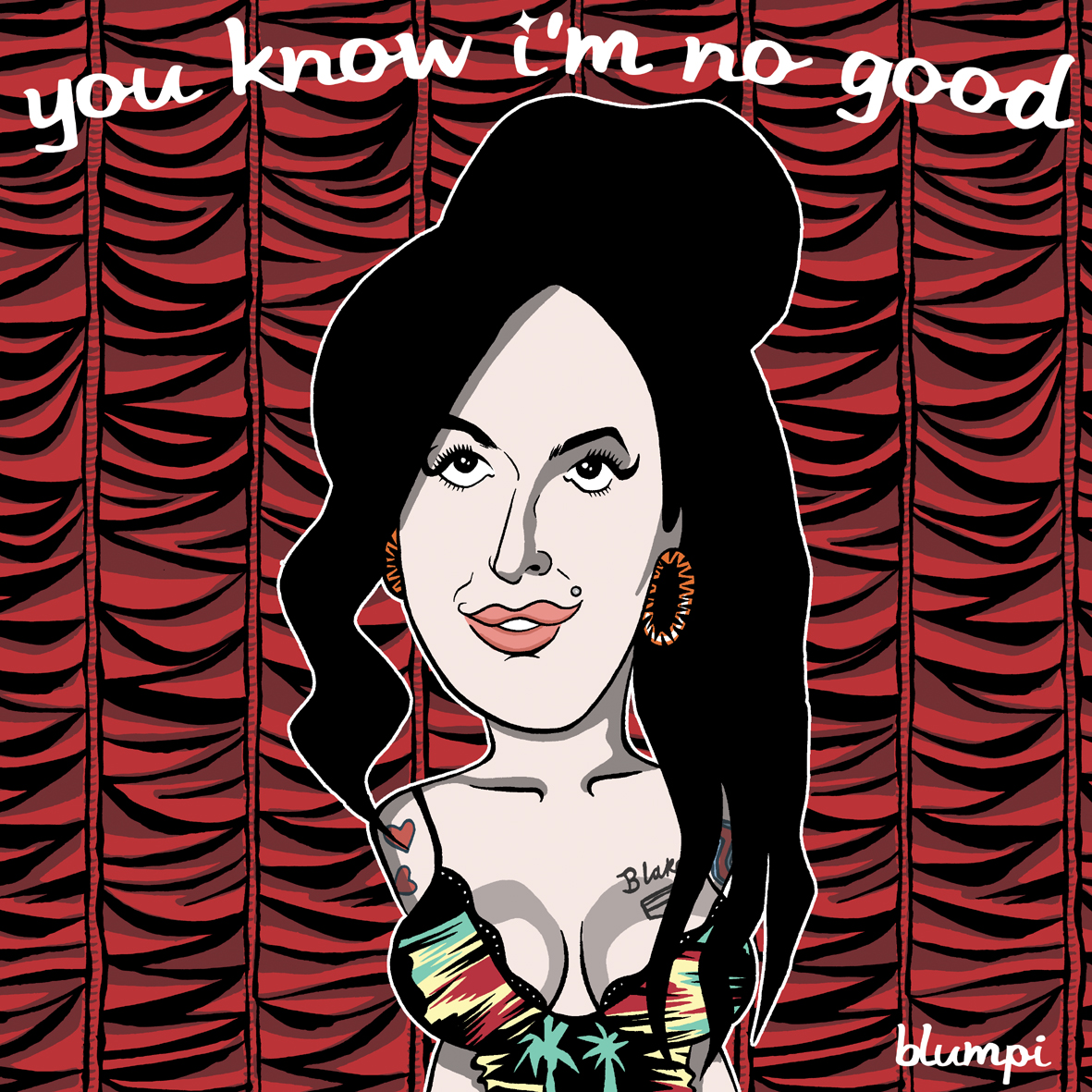 Retrato de Amy Winehouse, por Jorge Flores, Blumpi.