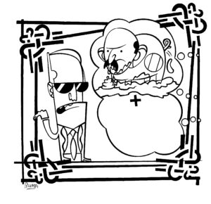 Ilustración de Blumpi para la revista Gorila