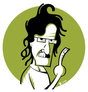 Retrato de Charly García, por Jorge Flores, Blumpi.