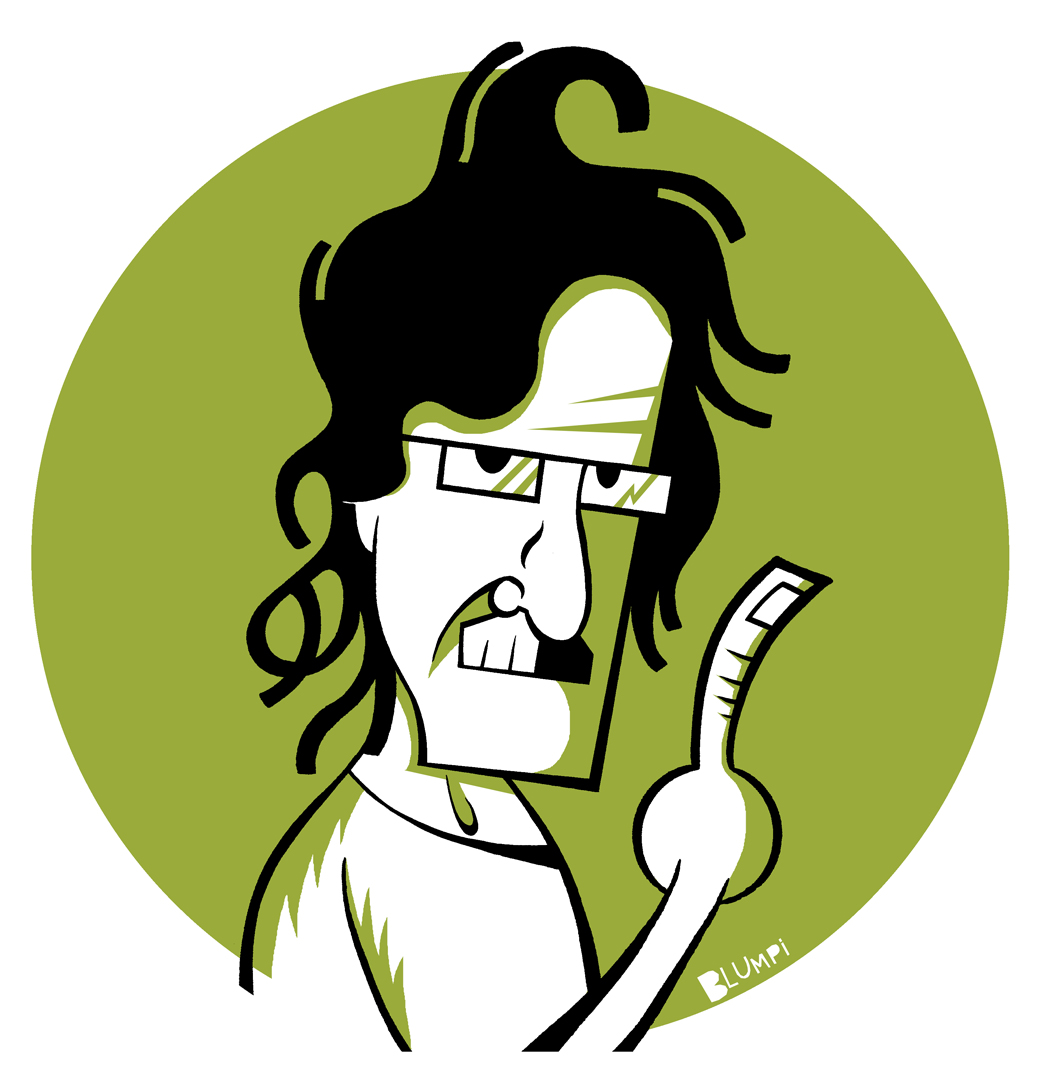 Retrato de Charly García, por Jorge Flores, Blumpi.