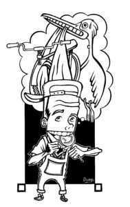 Ilustración de Blumpi para la revista Gorila