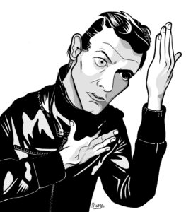 Retrato de David Bowie, por Jorge Flores, Blumpi.