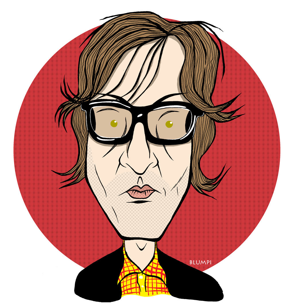 Retrato de Jarvis Cocker, por Jorge Flores, Blumpi, ilustrador mexicano.