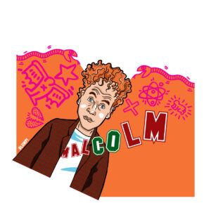 Ilustración de Malcolm McLaren, por Jorge Flores, Blumpi.