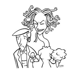 Ilustración de Blumpi para la revista Gorila