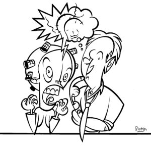 Ilustración de Blumpi para la revista Gorila