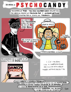 "30 años de Psychocandy", cómic por Jorge Flores, Blumpi