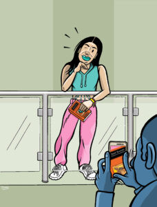 Ilustración editorial sobre la colección "Compactos" de Editorial Anagrama, por Jorge Flores, Blumpi.