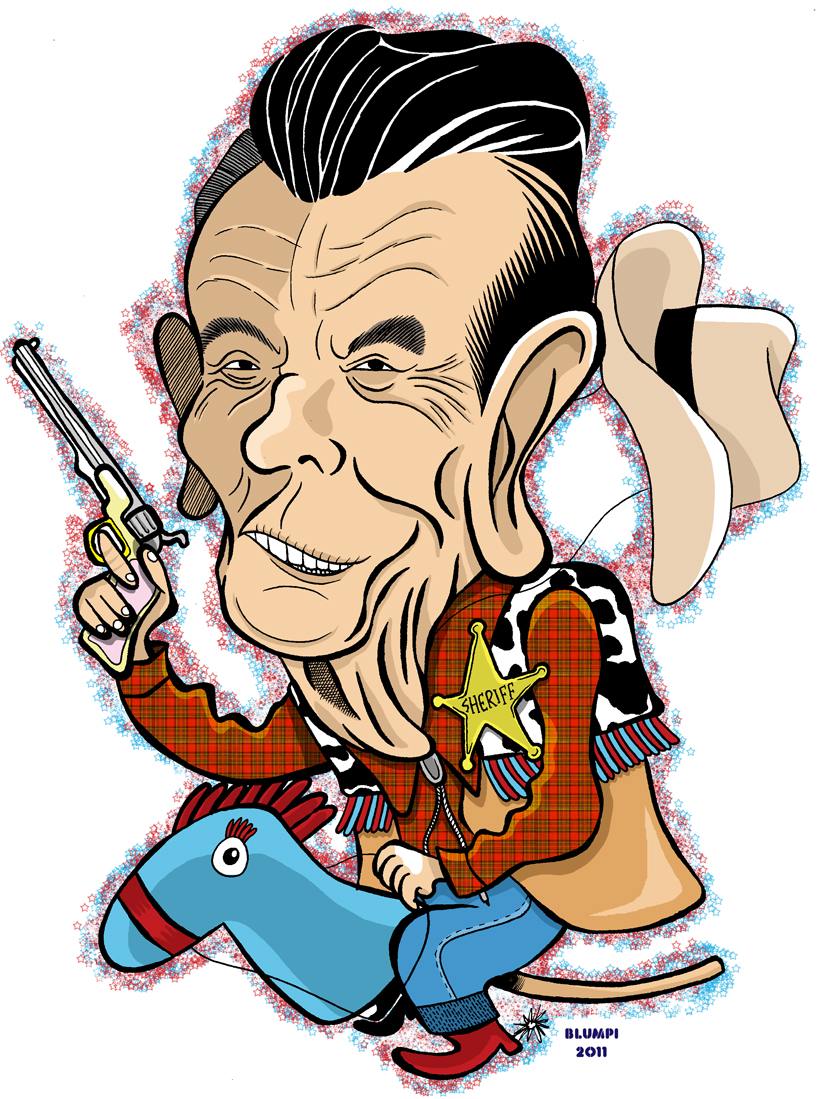 Retrato de Ronald Reagan, por Jorge Flores, Blumpi