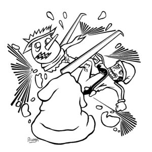 Ilustración de Blumpi para la revista Gorila