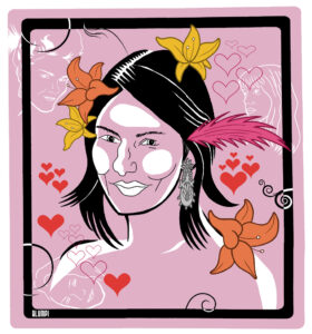 Retrato de Sofia Coppola, por Jorge Flores, Blumpi