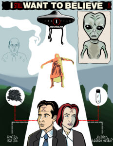 "I still want to believe: The X-Files", cómic por Jorge Flores, Blumpi