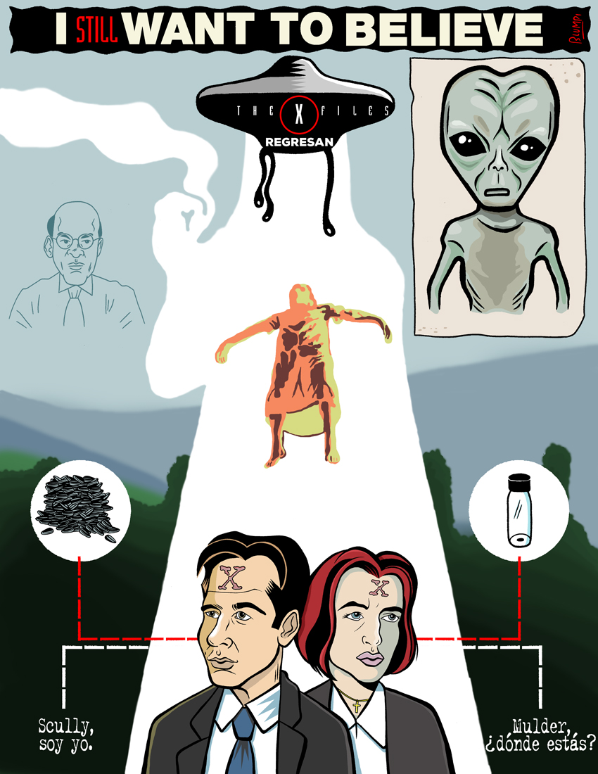 "I still want to believe: The X-Files", cómic por Jorge Flores, Blumpi