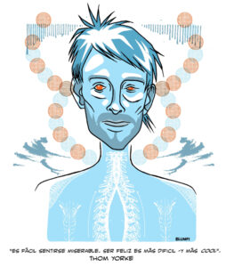 Retrato de Thom Yorke, por Jorge Flores, Blumpi