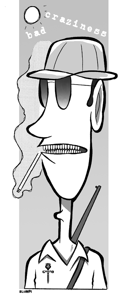 Retrato de Hunter S. Thompson, por Jorge Flores, Blumpi