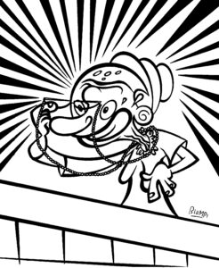 Ilustración de Blumpi para la revista Gorila