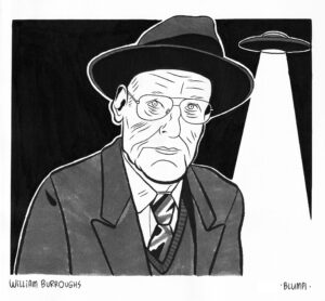 Retrato de William Burroughs, por Jorge Flores, Blumpi