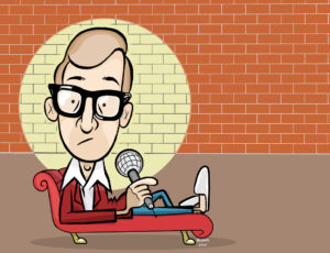 Retrato de Woody Allen, por Jorge Flores, Blumpi